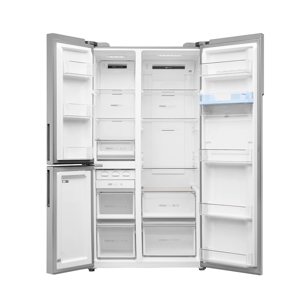 Haier 592L 3 Door Inox Steel SBS Refrigerator with Water Dispenser