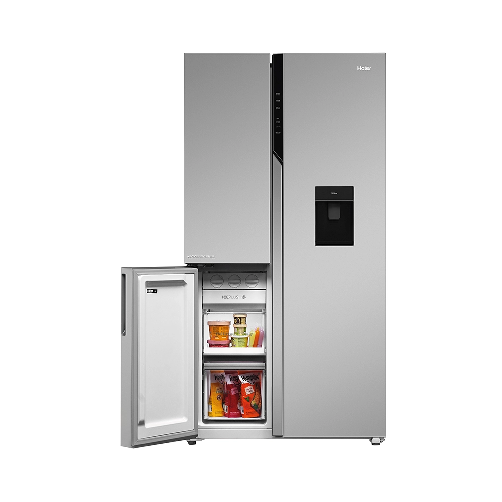 Haier 592L 3 Door Inox Steel SBS Refrigerator with Water Dispenser