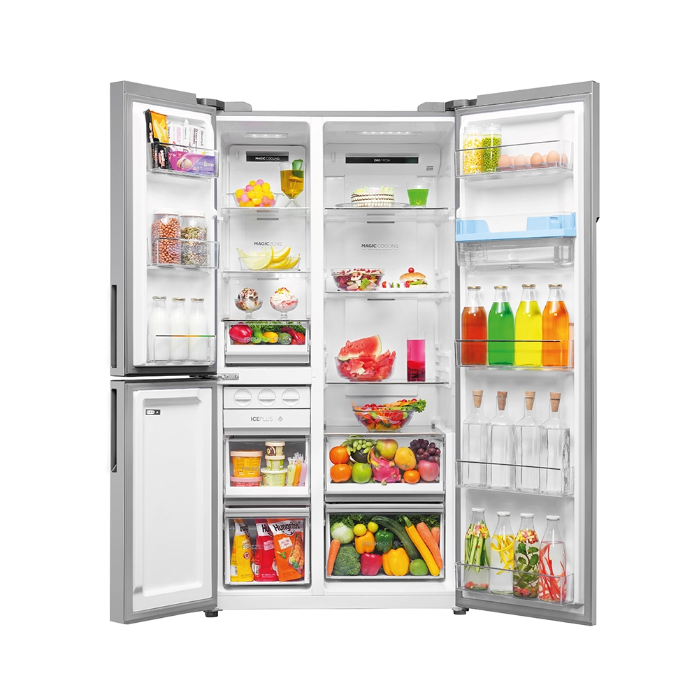 Haier 592L 3 Door Inox Steel SBS Refrigerator with Water Dispenser