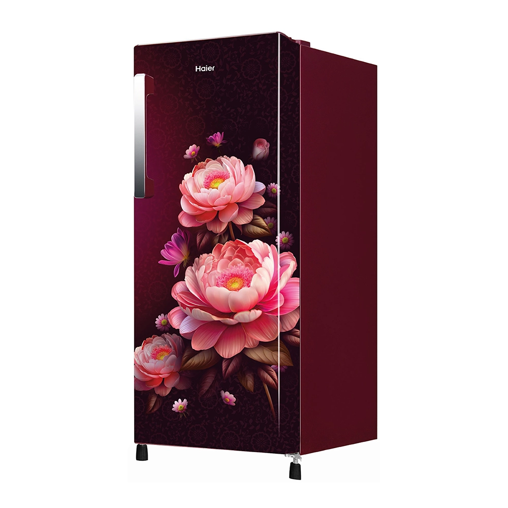 Haier 190L 3 Star Red Blossom Single Door Refrigerator 