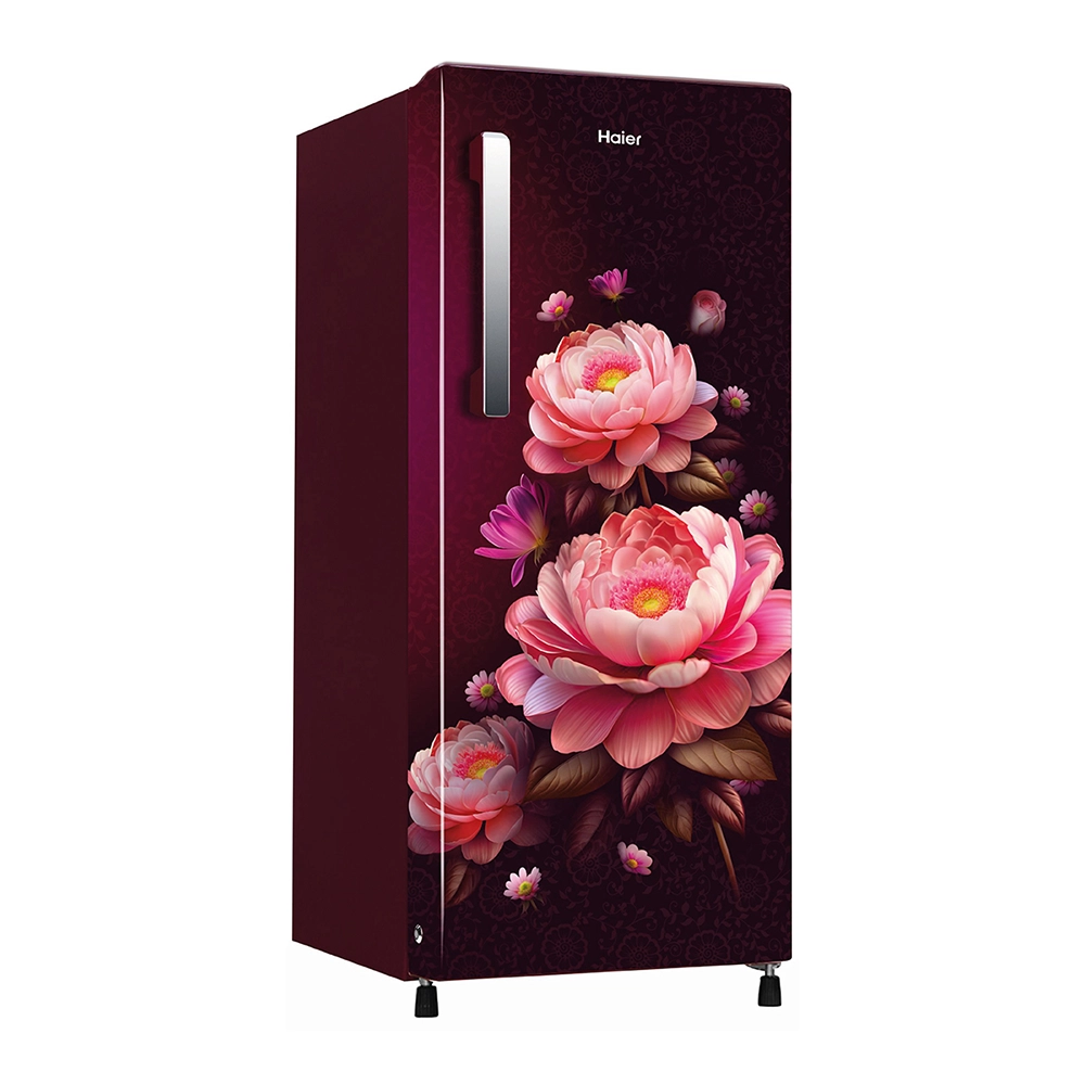 Haier 190L 3 Star Red Blossom Single Door Refrigerator 