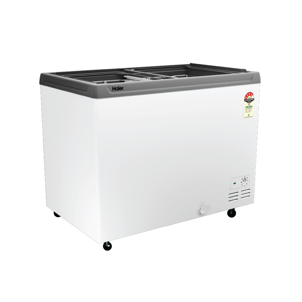 Haier 425L Glass Top Deep Freezer| 2026 STAR Rating (White)