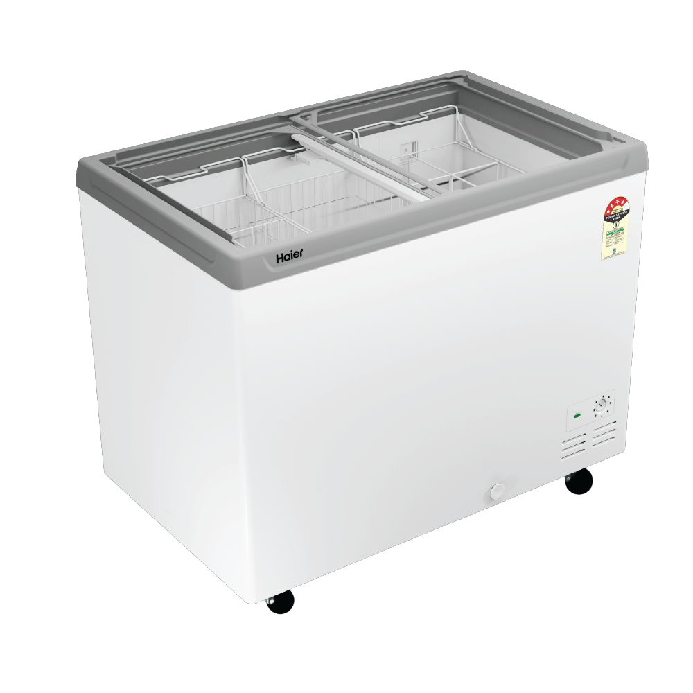 Haier 425L Glass Top Deep Freezer| 2026 STAR Rating (White)