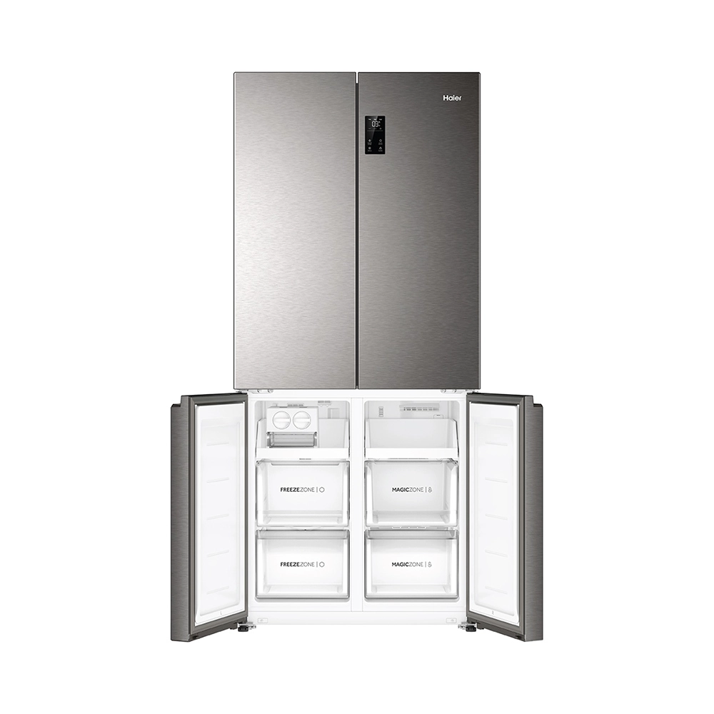 Haier 520L Inox Steel 4-Door Convertible Refrigerator HRB-600IS