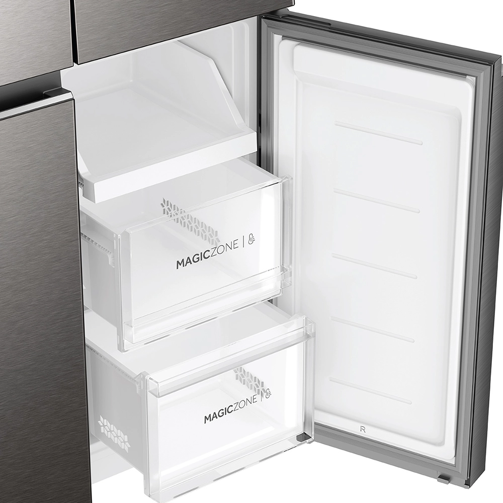 Haier 520L Inox Steel 4-Door Convertible Refrigerator HRB-600IS