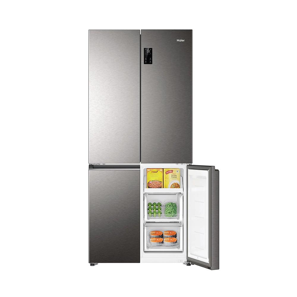 Haier 520L Inox Steel 4-Door Convertible Refrigerator HRB-600IS