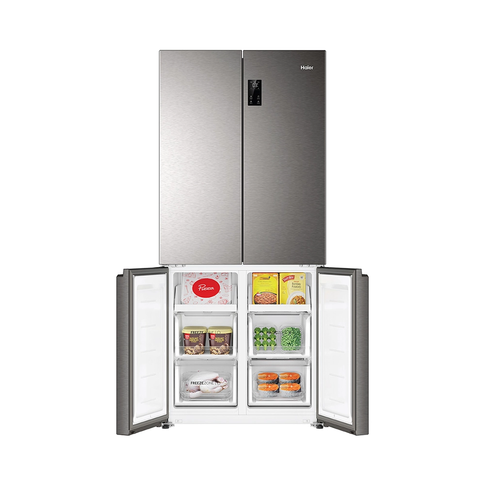 Haier 520L Inox Steel 4-Door Convertible Refrigerator HRB-600IS