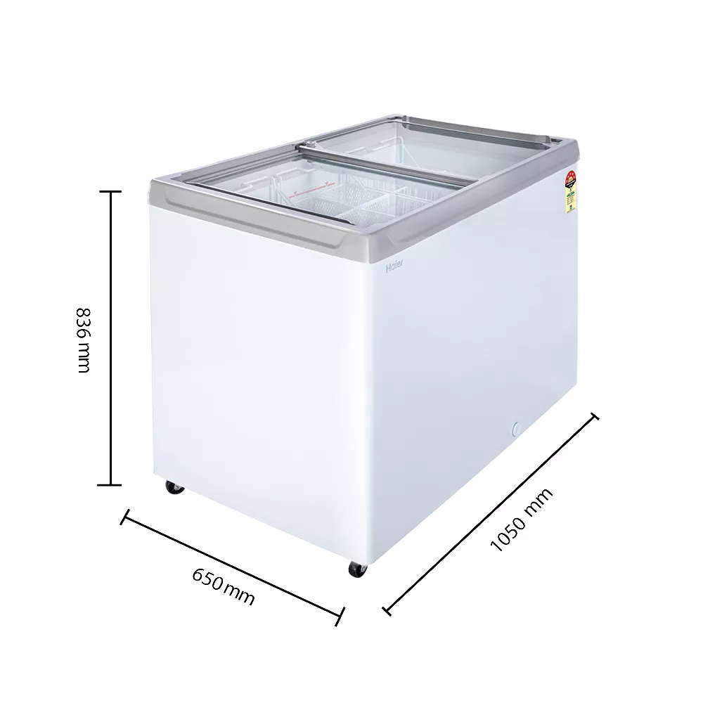 Haier 300 Litres Glass Top Horizontal Home Freezer - HFC-300GM5