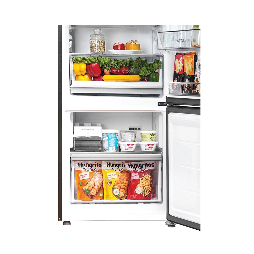 Haier 325L 2 Star Shiny Silver Bottom Mount Refrigerator