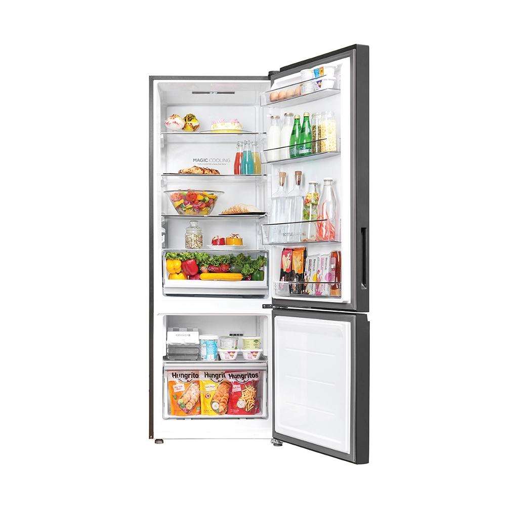 Haier 325L 2 Star Shiny Silver Bottom Mount Refrigerator