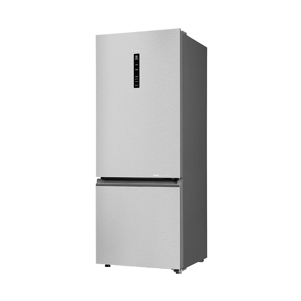 Haier 325L 2 Star Shiny Silver Bottom Mount Refrigerator