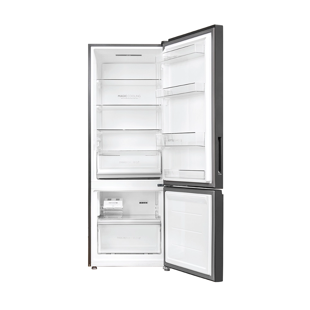 Haier 325L 2 Star Shiny Silver Bottom Mount Refrigerator