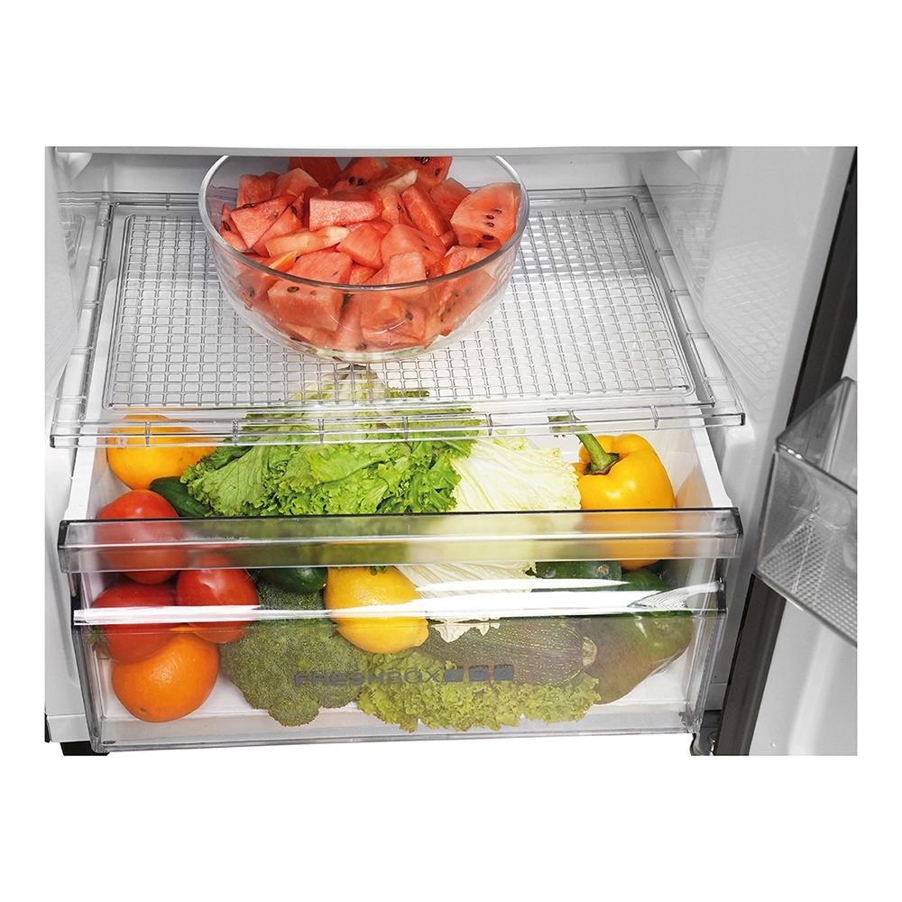 Haier 240L 2 Star Black Glass Double Door Refrigerator