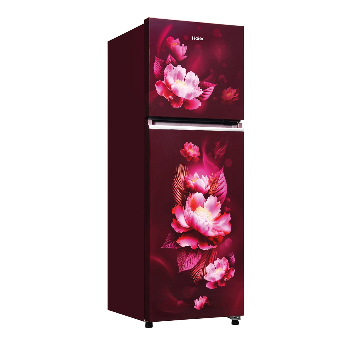 Haier 240L 2 Star Red Carnation Double Door Refrigerator