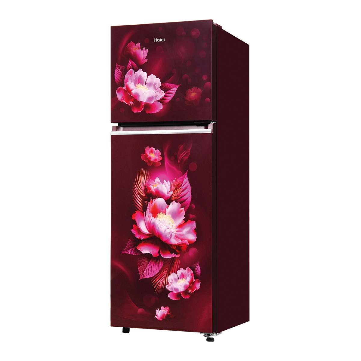 Haier 240L 2 Star Red Carnation Double Door Refrigerator