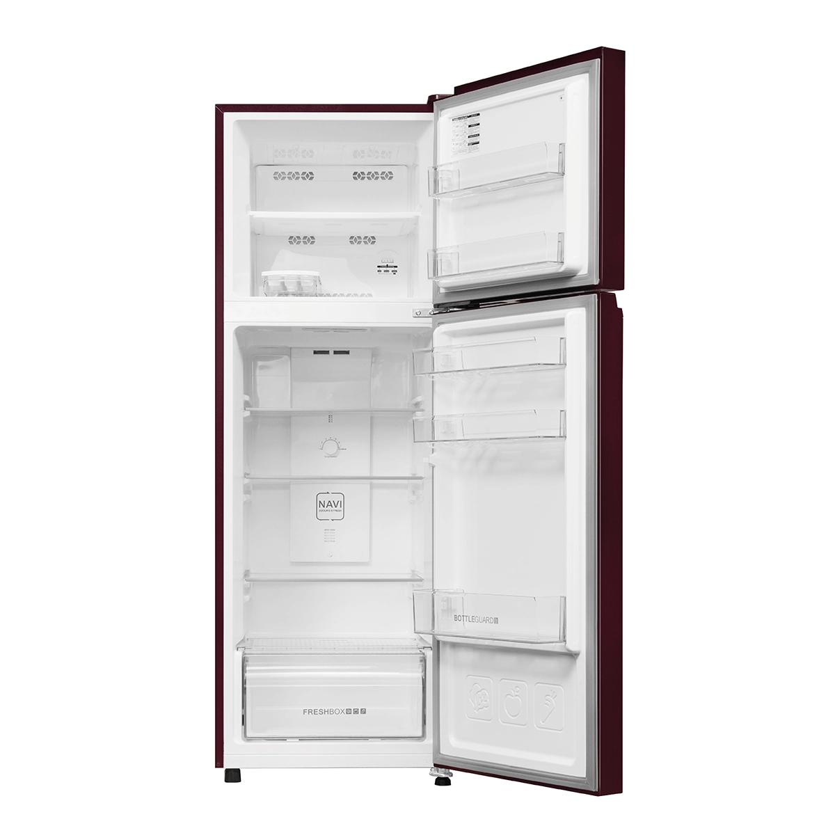 Haier 240L 2 Star Red Carnation Double Door Refrigerator