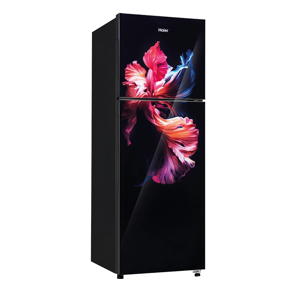 Haier 240L 2 Star Wave Glass Double Door Refrigerator