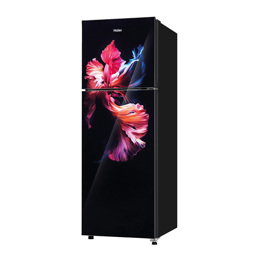 Haier 240L 2 Star Wave Glass Double Door Refrigerator