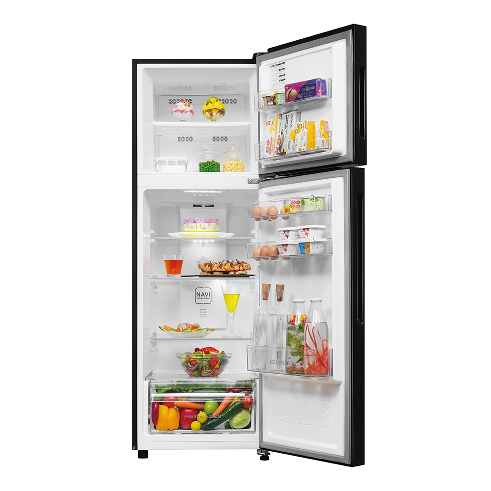 Haier 240L 2 Star Wave Glass Double Door Refrigerator
