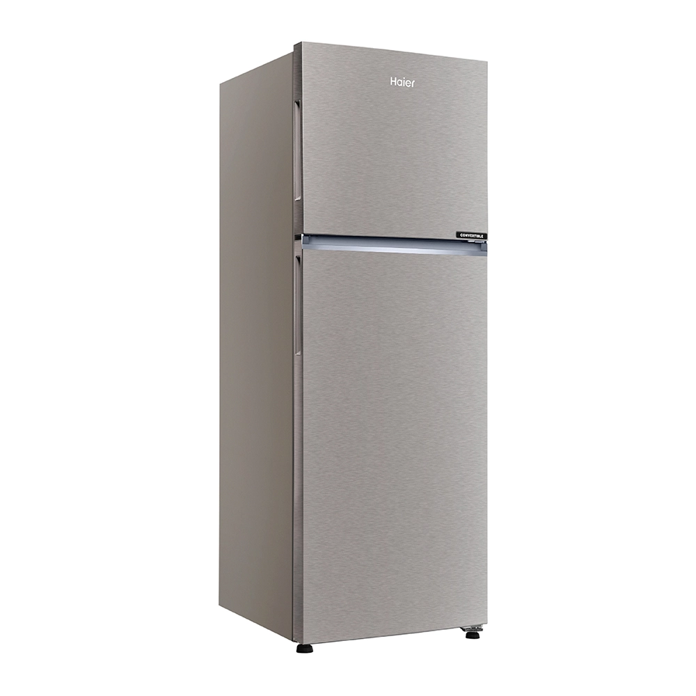 Haier 240L 2 Star Brushline Silver Double Door Refrigerator