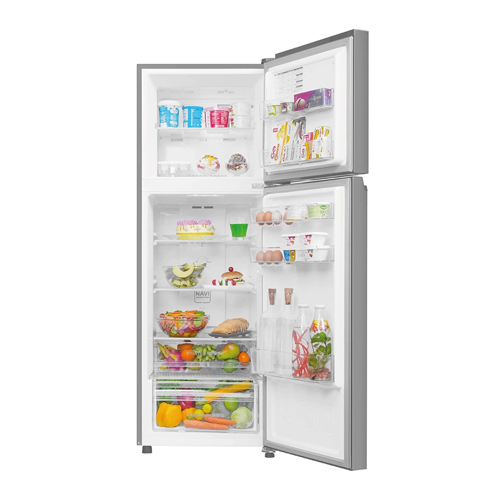 Haier 240L 2 Star Brushline Silver Double Door Refrigerator