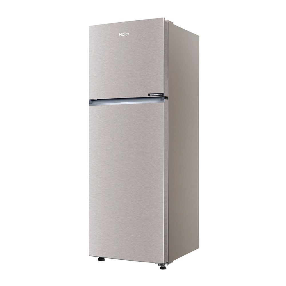 Haier 240L 2 Star Brushline Silver Double Door Refrigerator