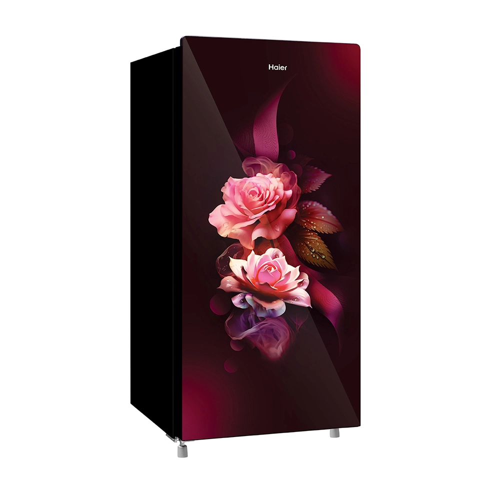 Haier 185L 2 Star Red Dime Glass Direct Cool Refrigerator
