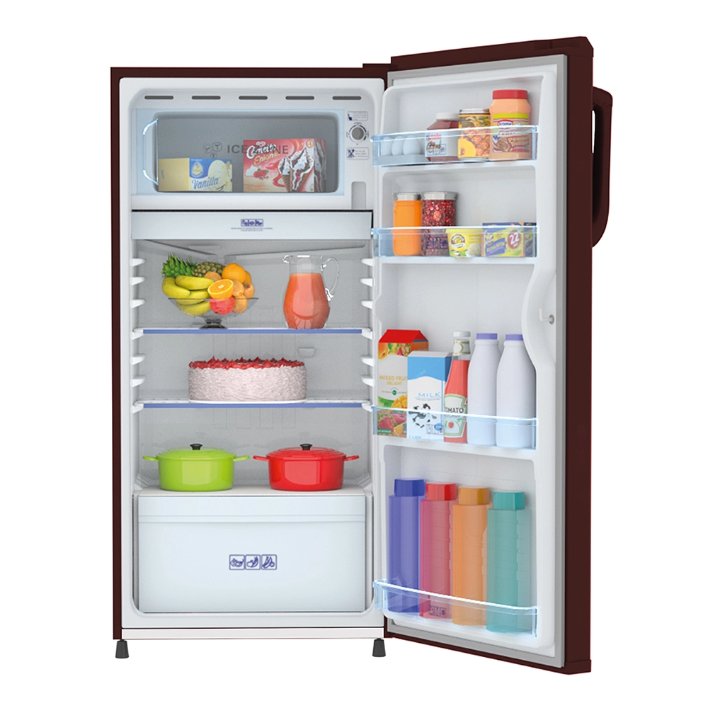 Haier 165L 1 Star Direct Cool Single Door Refrigerator with wired Shelf HRD-1851BBR-P