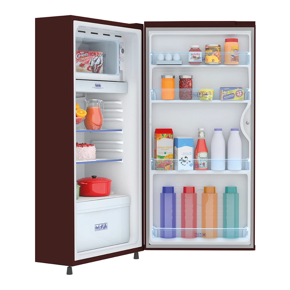 Haier 165L 1 Star Direct Cool Single Door Refrigerator with wired Shelf HRD-1851BBR-P