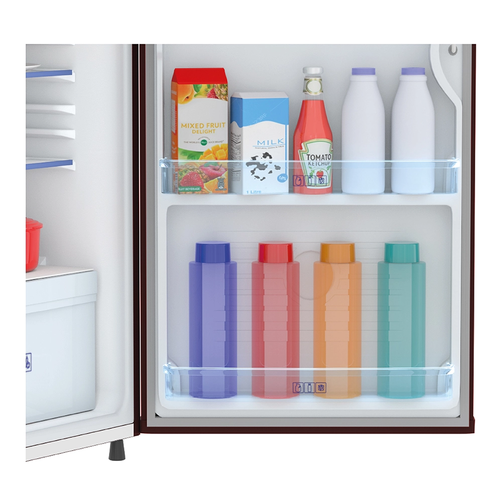 Haier 165L 1 Star Direct Cool Single Door Refrigerator with wired Shelf HRD-1851BBR-P