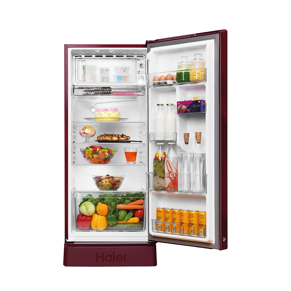 Haier 190L 5 Star Red Hilton Single Door Refrigerator