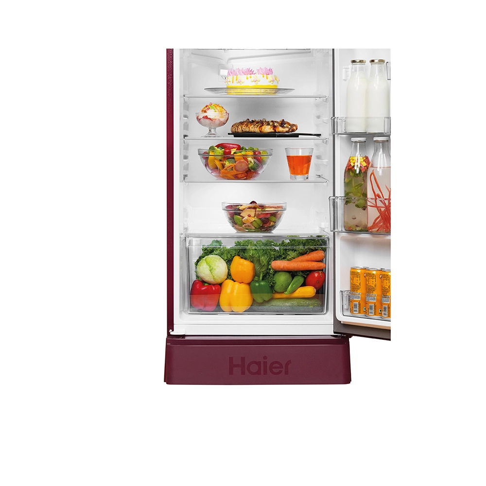 Haier 190L 5 Star Red Hilton Single Door Refrigerator