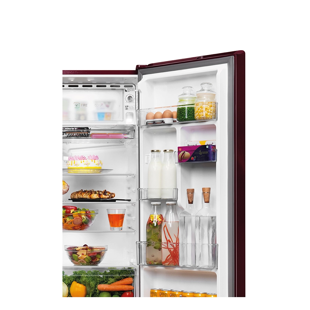 Haier 190L 5 Star Red Hilton Single Door Refrigerator