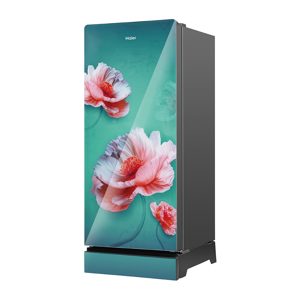Haier 190L 5 Star Flocean Green Glass Single Door Refrigerator
