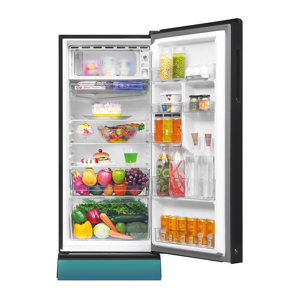 Haier 190L 5 Star Flocean Green Glass Single Door Refrigerator