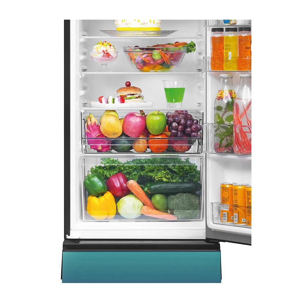Haier 190L 5 Star Flocean Green Glass Single Door Refrigerator