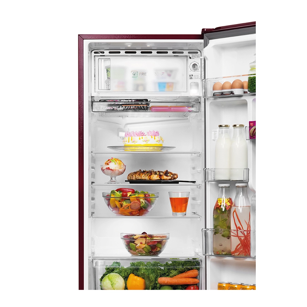 Haier 190L 3 Star Red Hilton Single Door Refrigerator