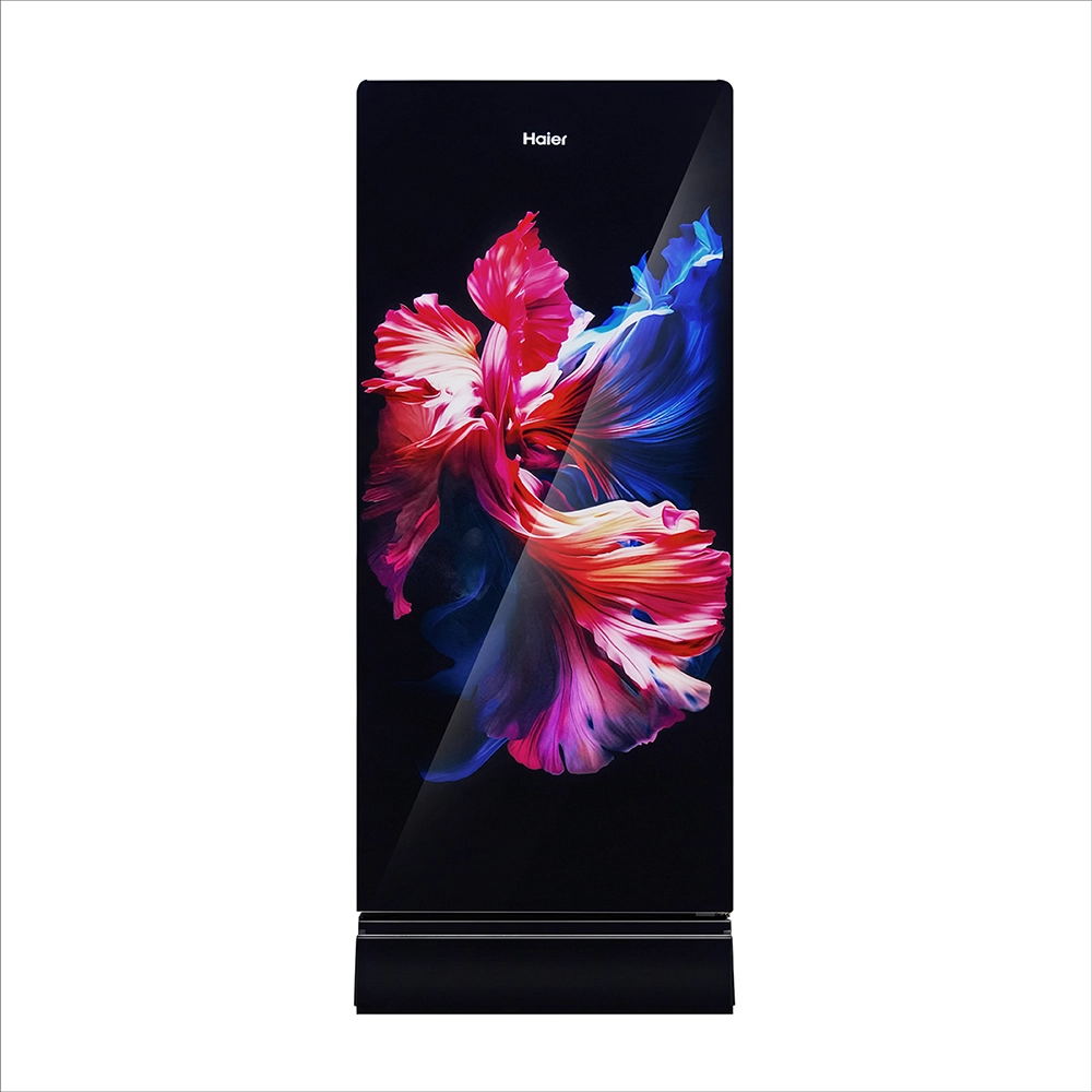 Haier 190L 3 Star Wave Glass Single Door Refrigerator