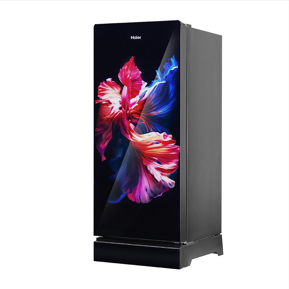 Haier 190L 3 Star Wave Glass Single Door Refrigerator