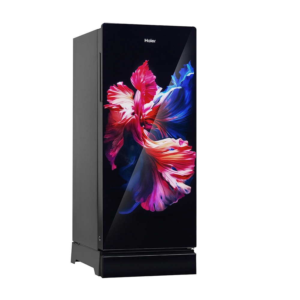 Haier 190L 3 Star Wave Glass Single Door Refrigerator