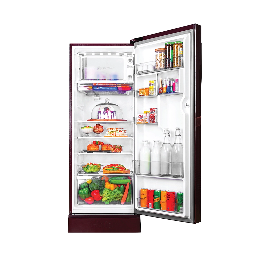 Haier 190L 3 Star Daisy Glass Single Door Refrigerator