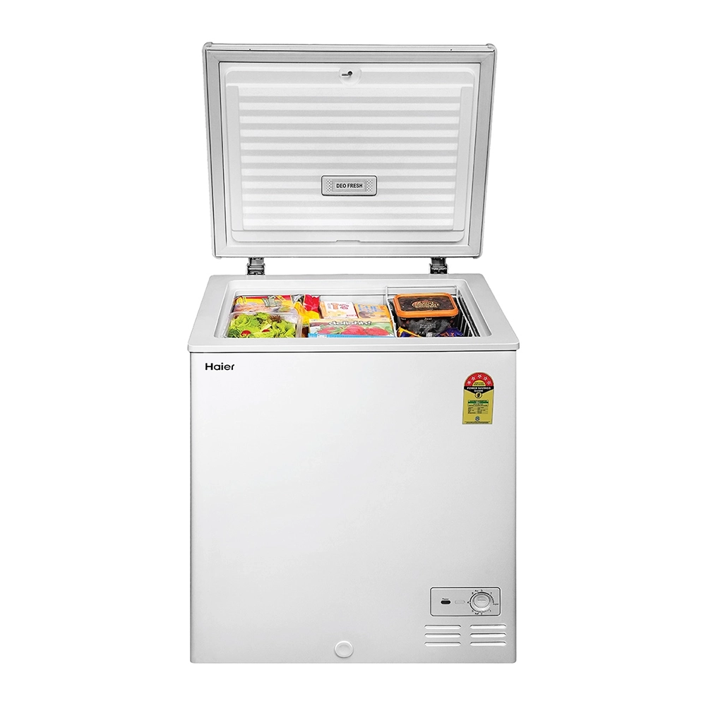 Haier 175 L Single door-White Colour Convertible Hardtop Freezer