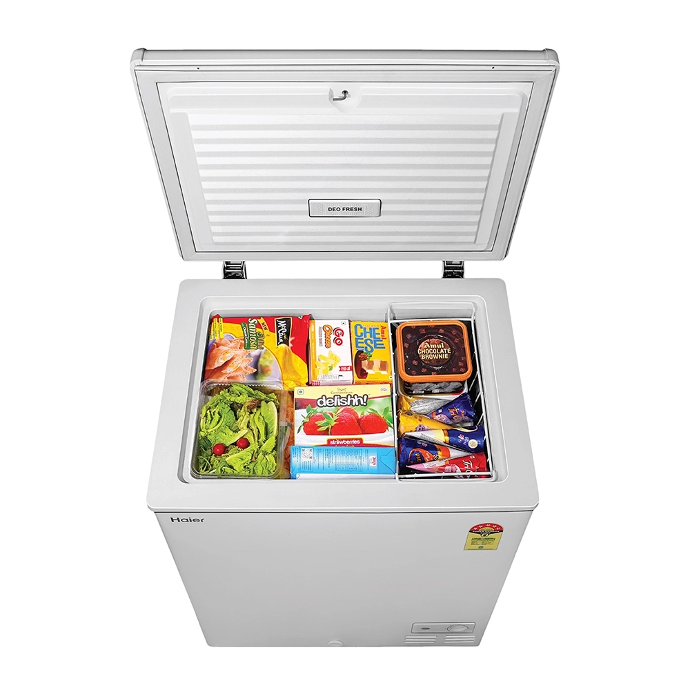Haier 175 L Single door-White Colour Convertible Hardtop Freezer