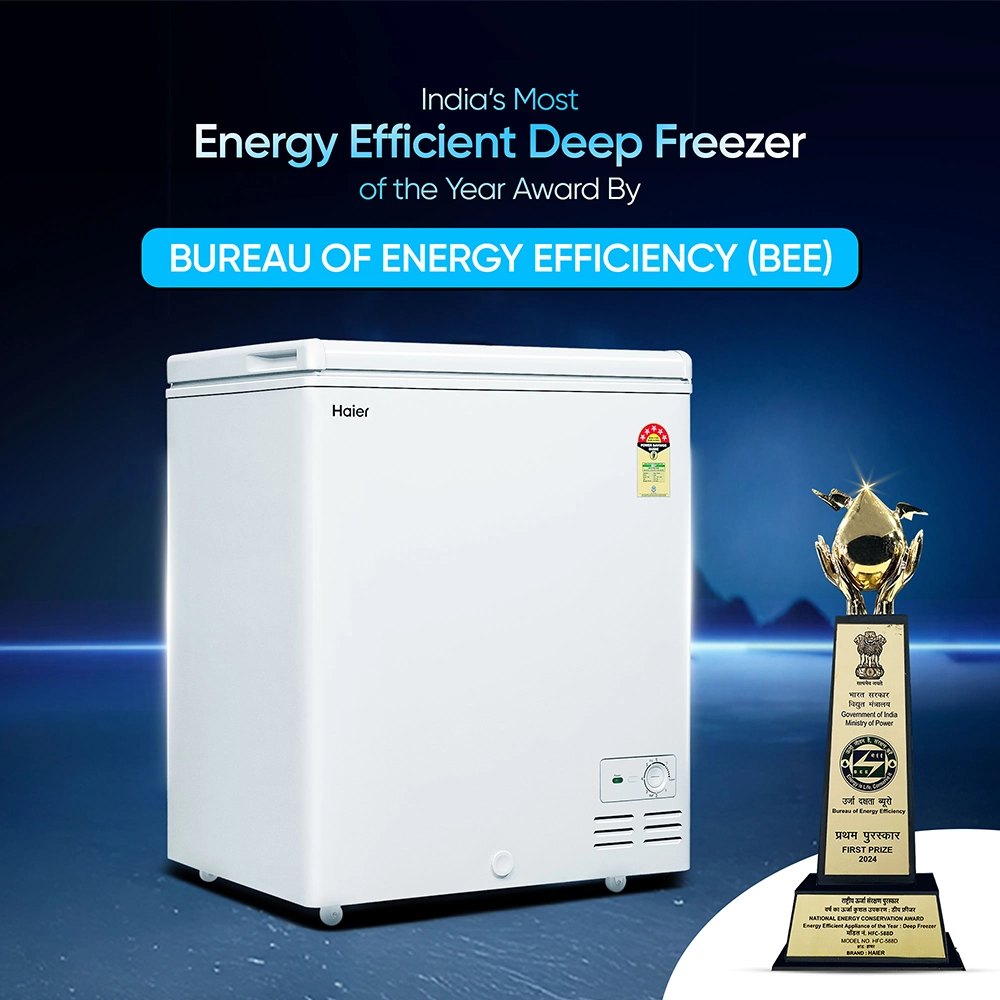 Haier 175 L Single door-White Colour Convertible Hardtop Freezer