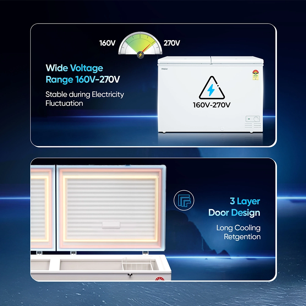 Haier 320 L Hard Top Convertible Deep Freezer  with 4-Yr Warranty