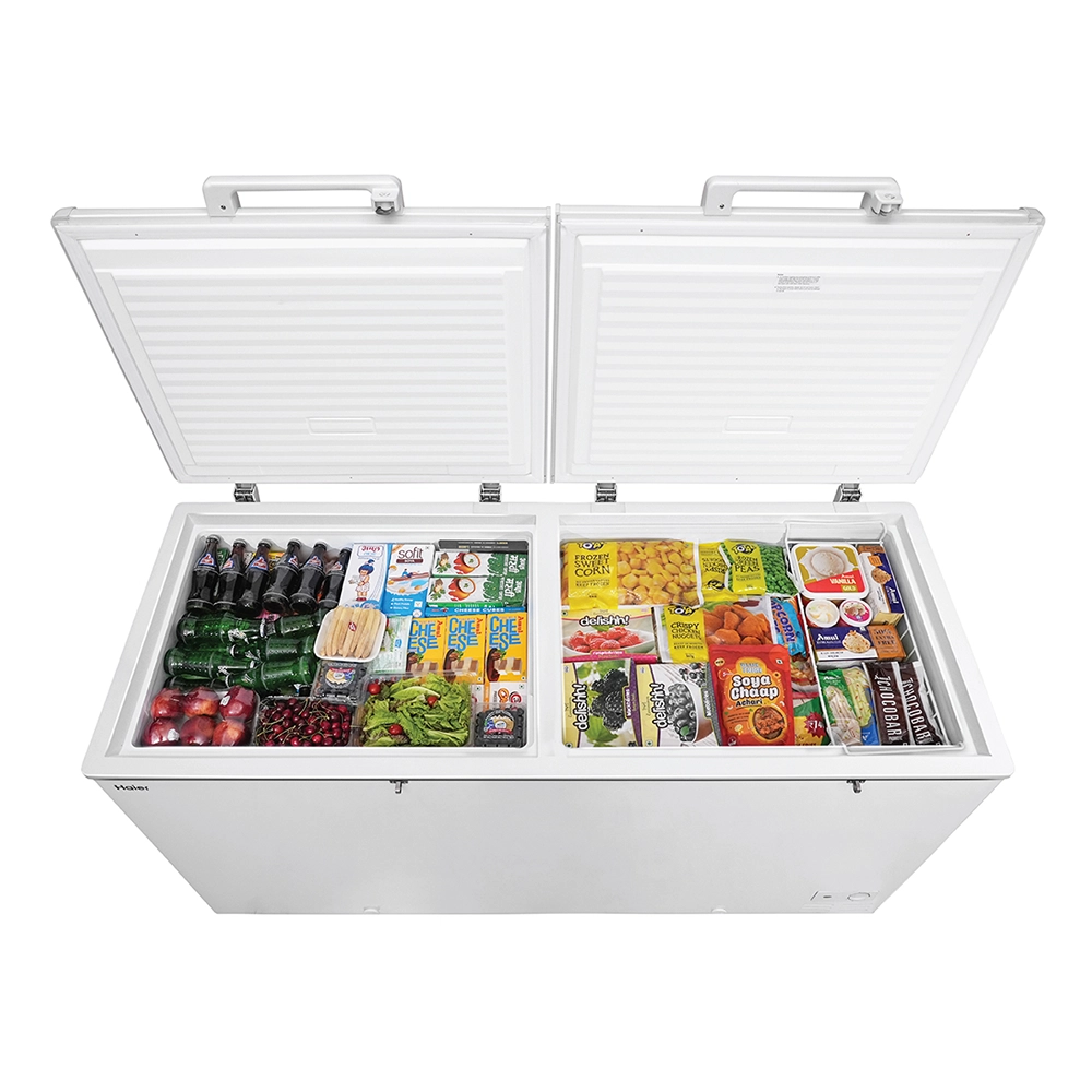 Haier 325 L Combo Chest Freezer with Two Separate Compartments 