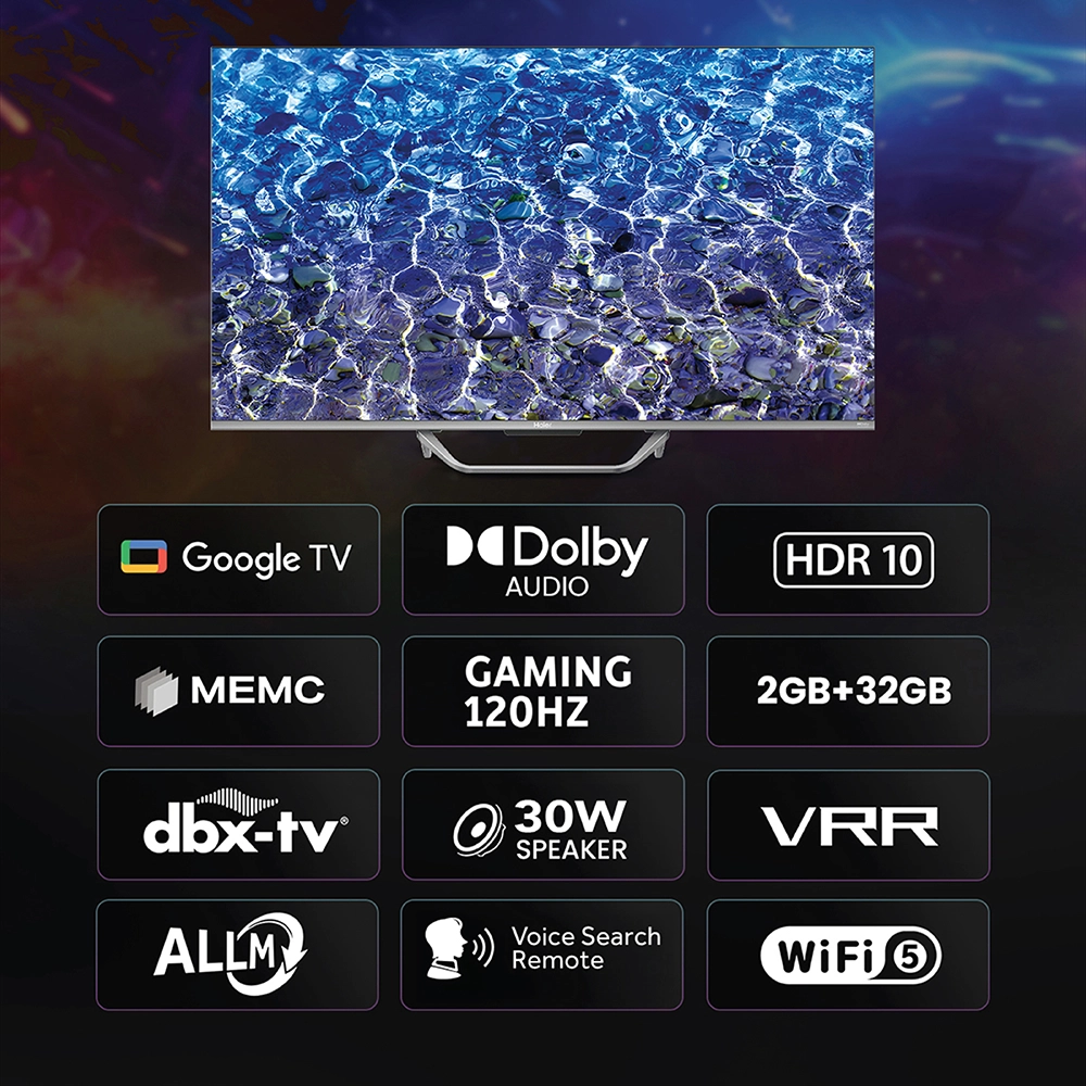 Haier S80 QLED 139cm (55) Google TV | Gaming 120 Hz