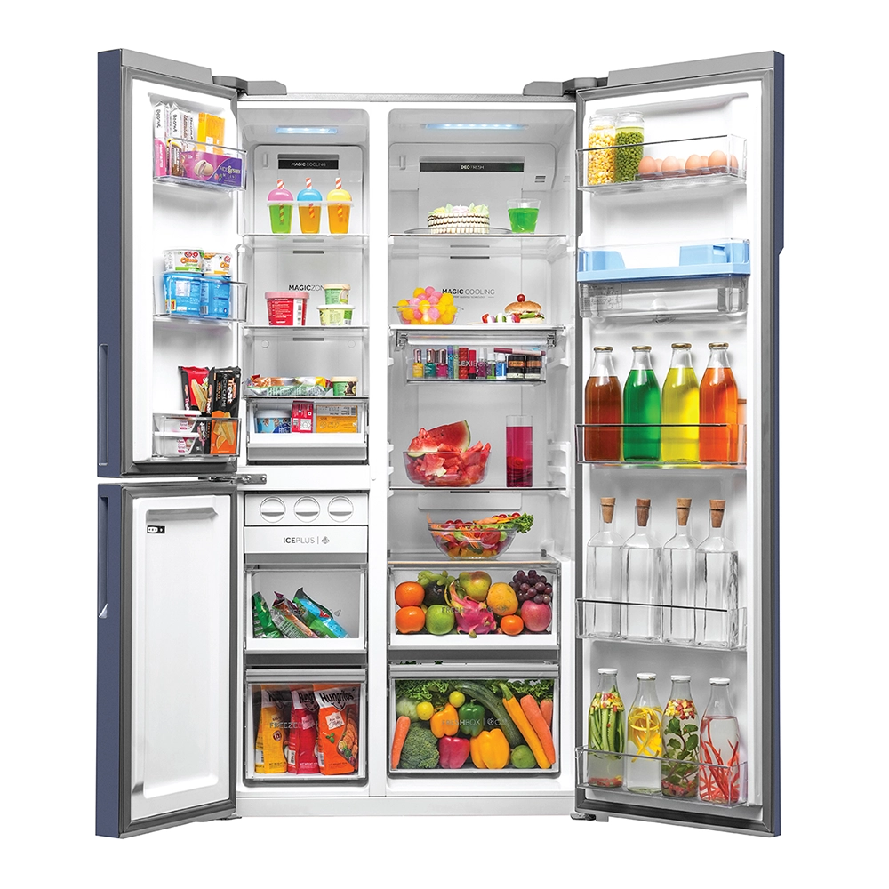 Haier 592L Graphite Black 3 Door Smart Convertible Refrigerator