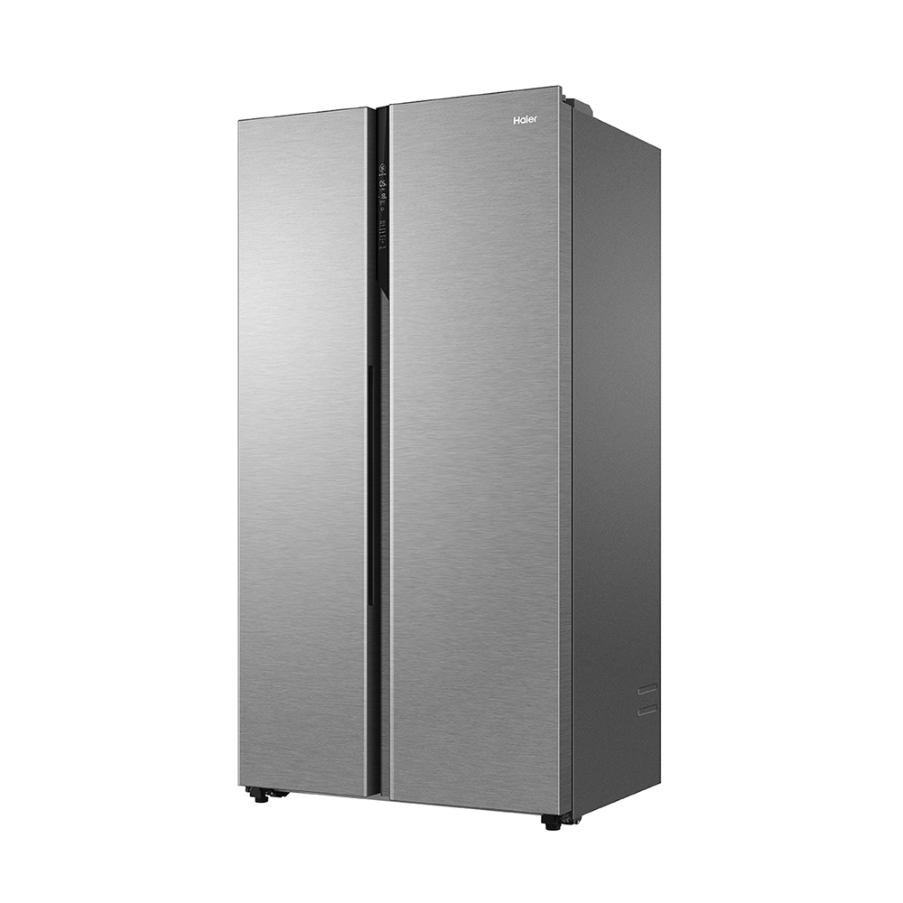 Haier 592L Shiny Steel  2 Door Side by Side Refrigerator