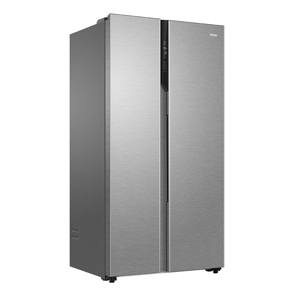 Haier 592L Shiny Steel  2 Door Side by Side Refrigerator